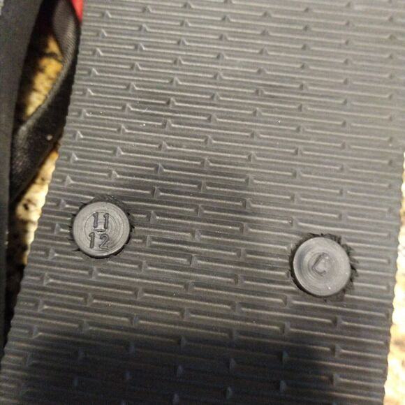 Cute Red Polka Dot Bow Ribbon Flip Flops with Mickey Mouse in Glitter 11/12 - Picture 8 of 9